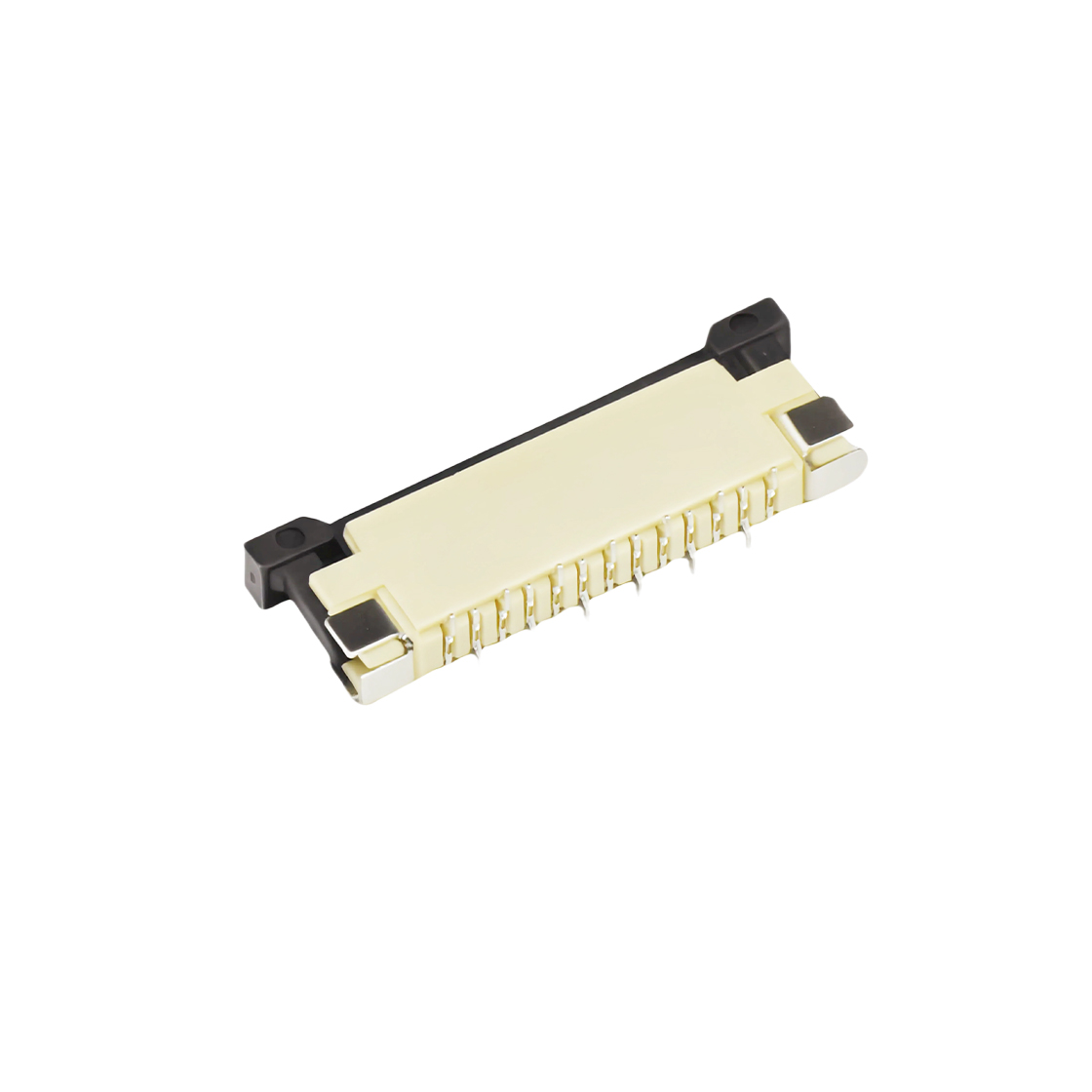 FPC 1.0Pitch-H5.5立贴抽屉式 正脚位 13pin 本色 镀亮锡